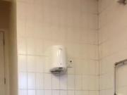 Naked wank and cum shot in a public restroom