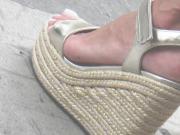 Sexy feet in amazing wegdes heels Part 2
