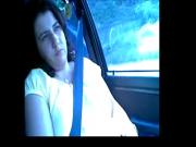 Wife masturbates to orgasm in the car