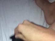 Hairy wife's new bbc dildo masturbation