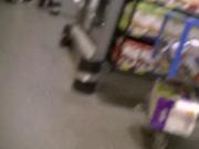 Candid Ass in Tights at the Shop