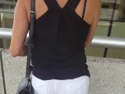 Hot milf in transparent pants at FLL airpot part 3