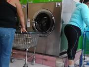 Mature latina at laundromat