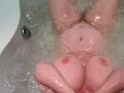 bbw jen in a jacuzzi with her nice big boobs