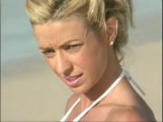 Sexy fitness girl on the beach