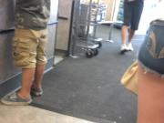 Tight lil latino voyeur ass in shorts.