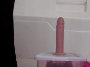 Clarissa's frontal big dildo ride