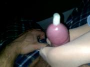 Nylon Condom Footjob