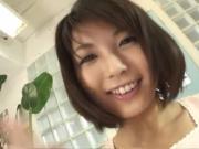 Housewife Azumi Harusaki enjoys toys up her cunt