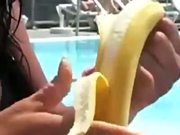 Gagging with banana