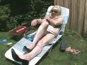 AllyCDTV In Sunbathing Cum Bath