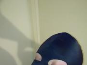 Cleangirl cum on spandex mask