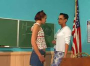 Student fucks Teacher with Strapon