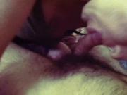 The way she makes this hairy dick cum is win