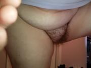 i get a birds eye view of her tasty hairy pussy,