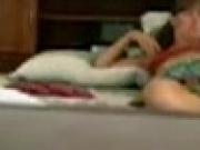 Hidden Cam Girl Rubs on Couch