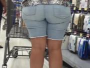 Big Booty Latina in Shorts