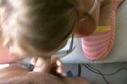 Hungry milf swallows my load