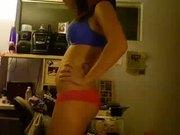 Cute girl stripping for her Boyfriend