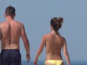 HD french couple topless beach incredible 1