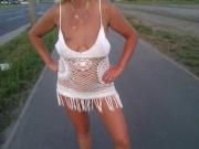 Little white fishnet dress part2