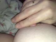 wife playing with her own tit &amp; nipple