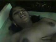 Indian GF strips and lets BF to finger her cunt