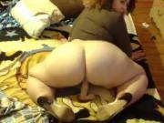 Thick Whooty riding her big toy