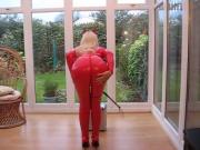 Red PVC Catsuit