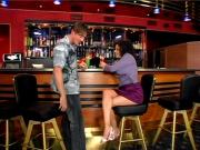 British Busty Alexis Silver gets fucked in a bar