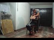 Chairtied slave let loose