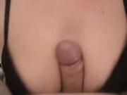 cum on black bra