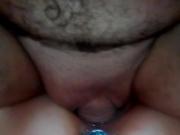 With a toy in the ass