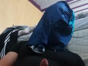 Big cumshot while sniffing my lycra shorts