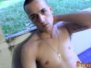 Young gorgeous straighty solo masturbates and cums