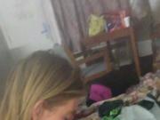 Hot blonde gf make 19 year old bf nut fast