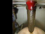 DILF Gobbles Dildo like a Gay Bitch