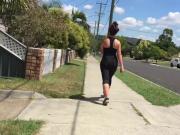 Milf jogging slow mo