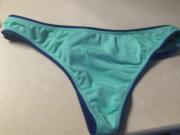 Cum on Wife Baby Blue Thong