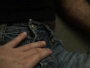 My gay bitch is playing with my monster bulge