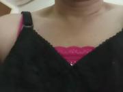 Jerk in wife's nightie