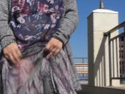 Hairy mature in transparent skirt part 3