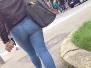 Hot Teen ass in tight Jeans