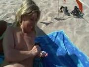 french slutwife lisa naked on the beach