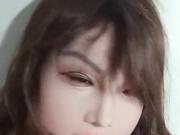 female mask suit masturbating