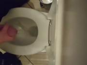 Quick cum in the bathroom stall