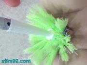 Female Masturbate with Brush Cleaner, Glove and Pump Plugers