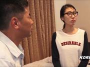 Korean Porn Girl in Glasses in Japan FucKED