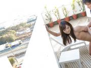 Japanese babe squirts outside