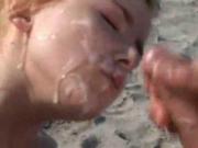 Nude Beach short but sweet Teen Amateur Facial &amp; Suckoff